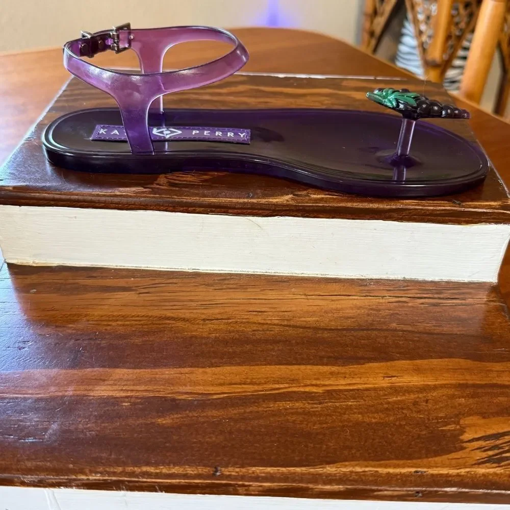 Katy Perry Collections The Geli Violet Sandals with Grape Fruit Detail Purple 7 - Picture 3 of 9